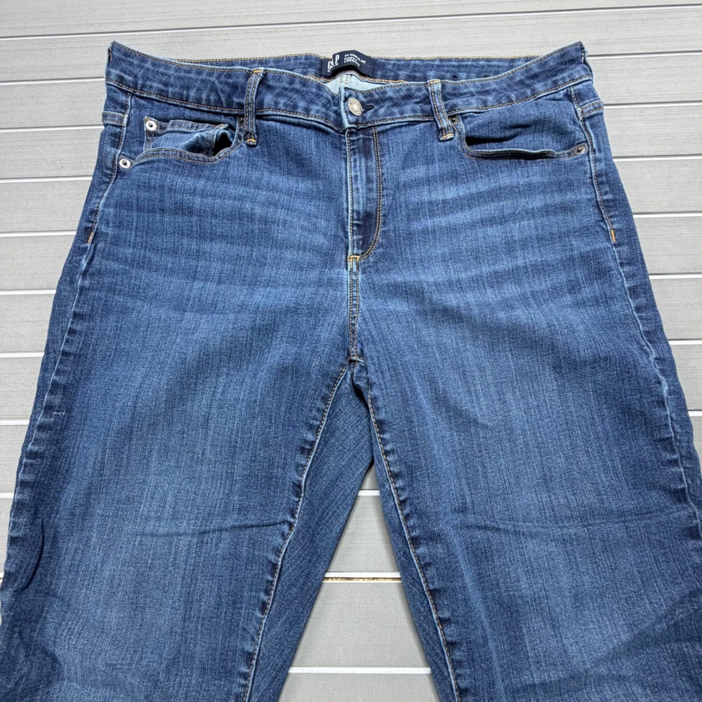 Gap Denim Curvy Legging Jeans Womens 34 Regular Dark Wash Stretch Blue Indigo